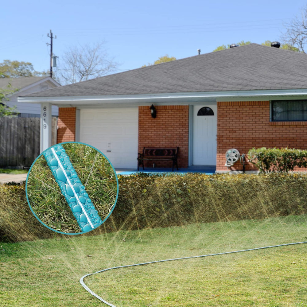 LINEX 25 ft hose secured with trapezoidal steel stakes
