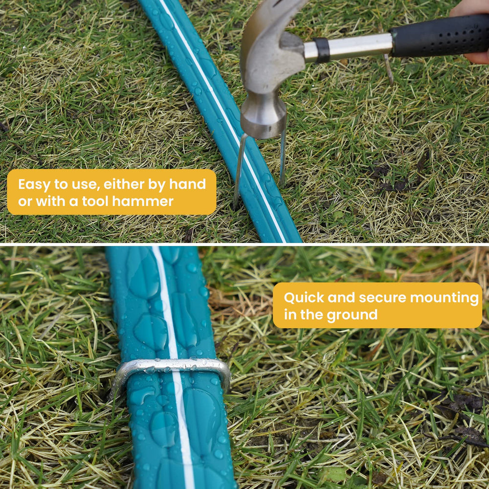 LINEX Soaker Hose laid flat in a garden setting