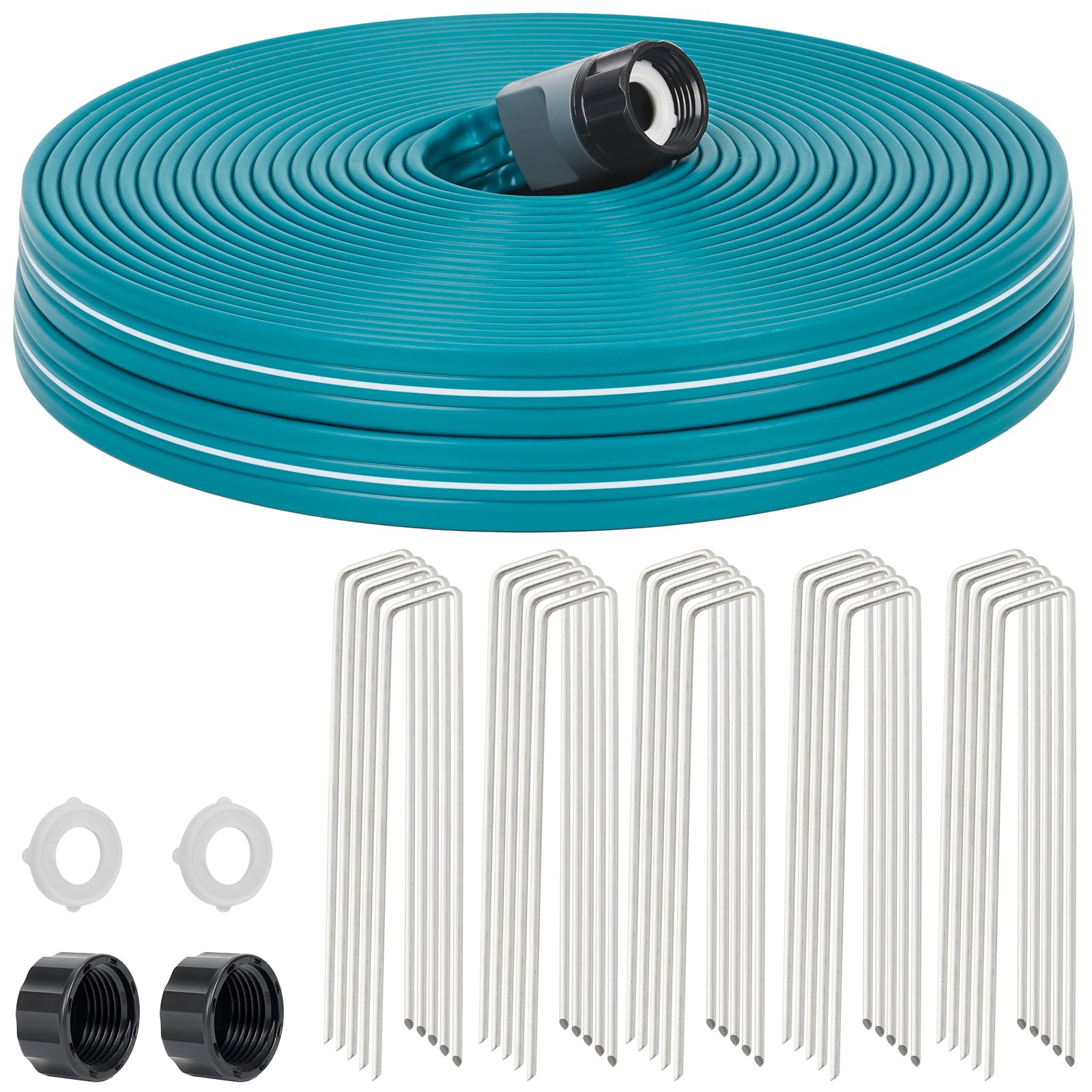 LINEX Sprinkler Soaker Hose 75 ft in Blue-Green color