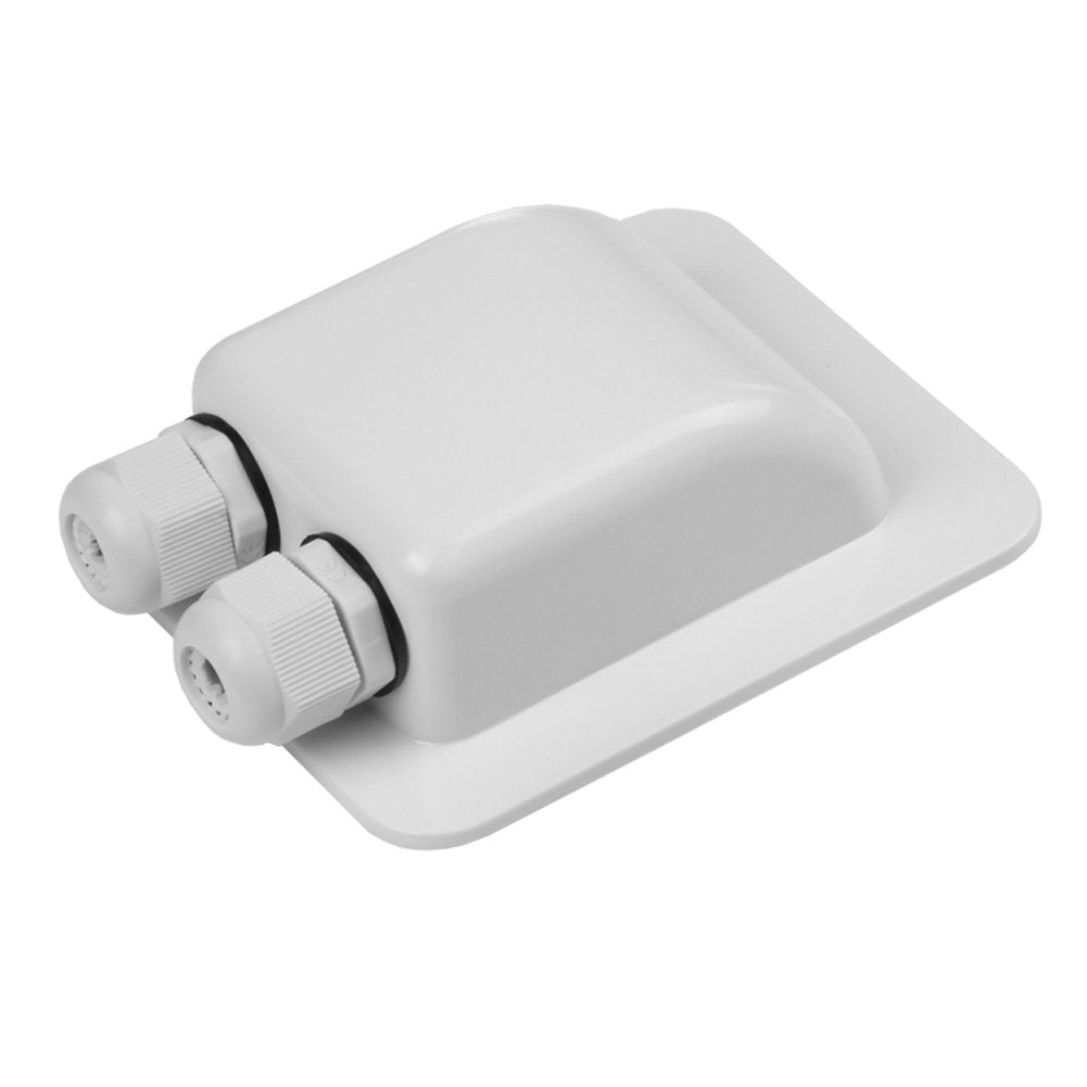 Link Solar Double Cable Entry Gland front view with white finish