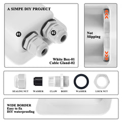 Link Solar Double Cable Entry Gland with two included rubber seals
