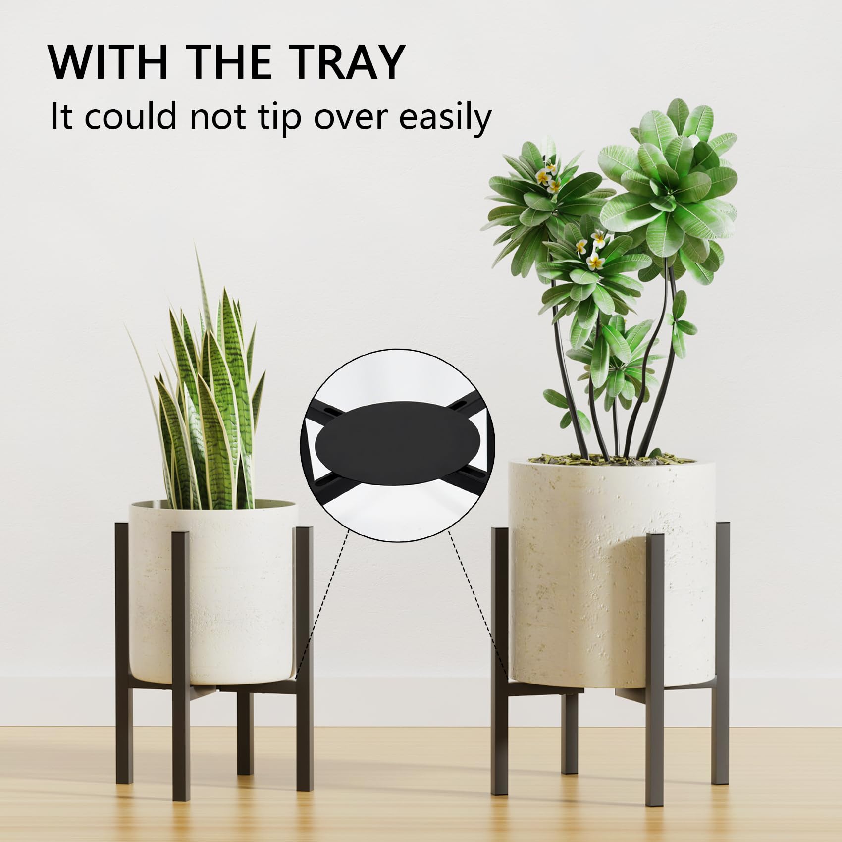 Linpla metal plant stand in a home decor setting