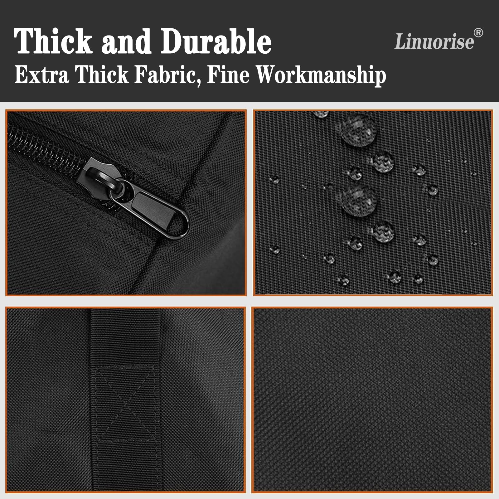Linuorise BBQ Tools Storage Bag dimensions compared to BBQ tools