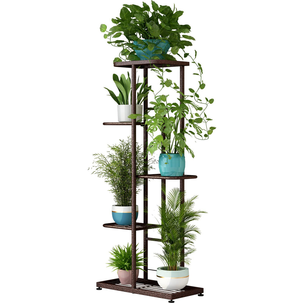 LINZINAR 5 Tier Plant Stand front view in bronze
