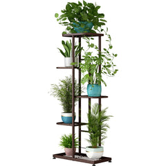 LINZINAR 5 Tier Plant Stand front view in bronze