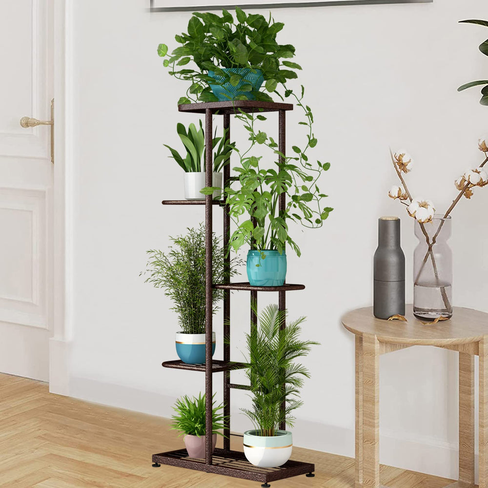 LINZINAR 5 Tier Plant Stand with decorative items