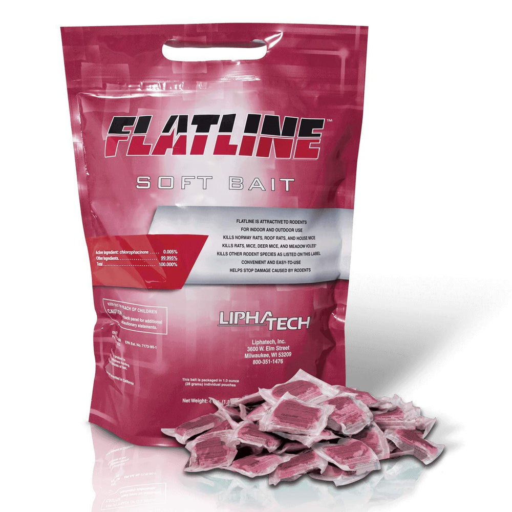 LIPHA TECH Flatline Soft Bait Rodenticide bag front view