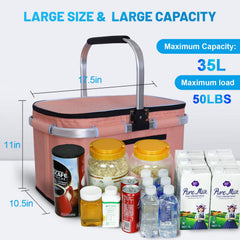 LIQING 35L Picnic Basket with internal pockets