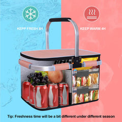 LIQING Picnic Basket with removable inner bag