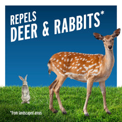 Liquid Fence Deer and Rabbit Repellent Concentrate application on garden