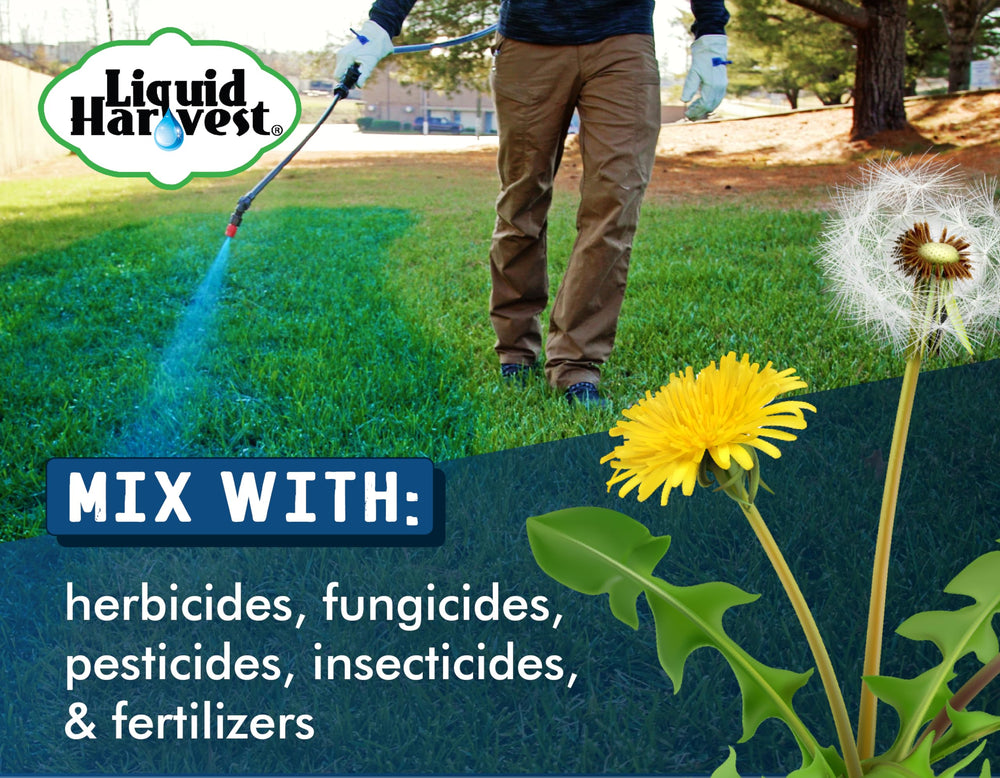 Liquid Harvest Lazer Blue Spray Pattern Indicator with sprayer setup