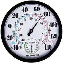 Lirches Outdoor Thermometer Hygrometer front view with large numbers