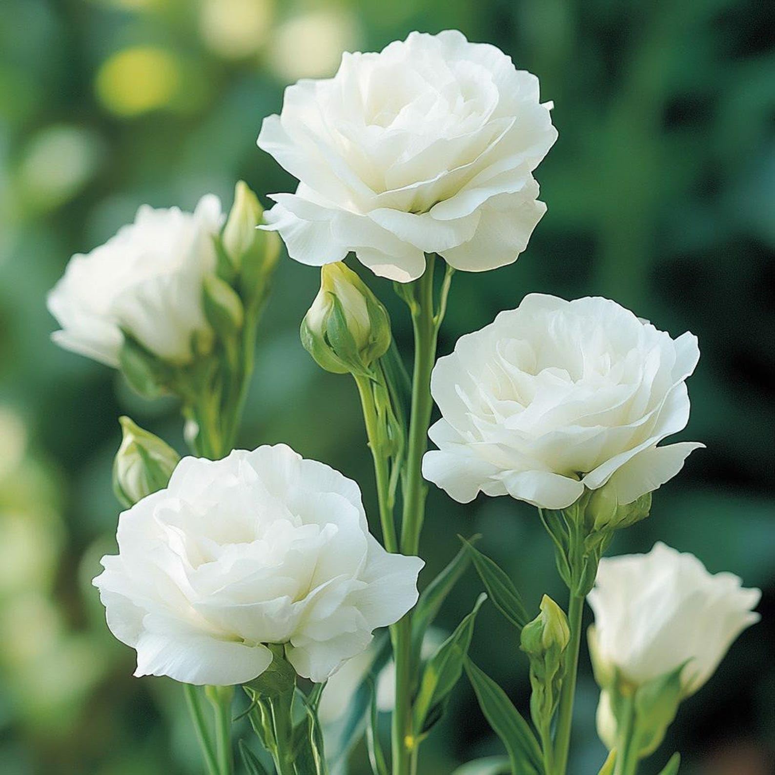 Lisianthus flowers arranged in a bouquet