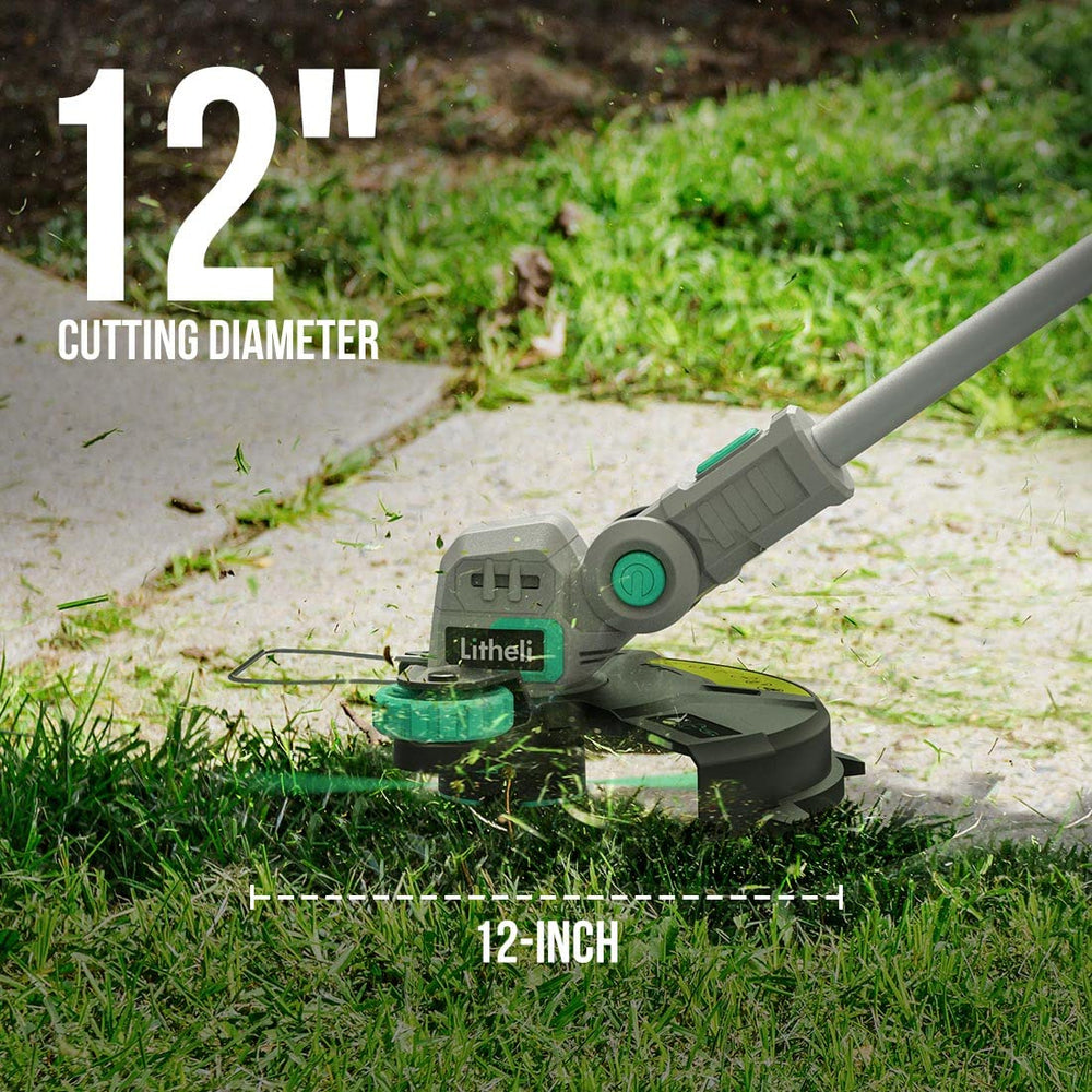 LiTHELi 12-inch string trimmer with adjustable telescopic pole