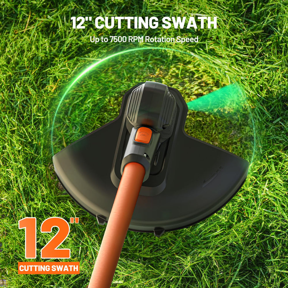 LiTHELi Cordless Weed Wacker in use in a garden setting