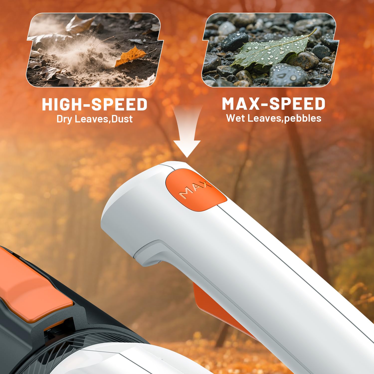 LiTHELi Leaf Blower back view highlighting ergonomic handle