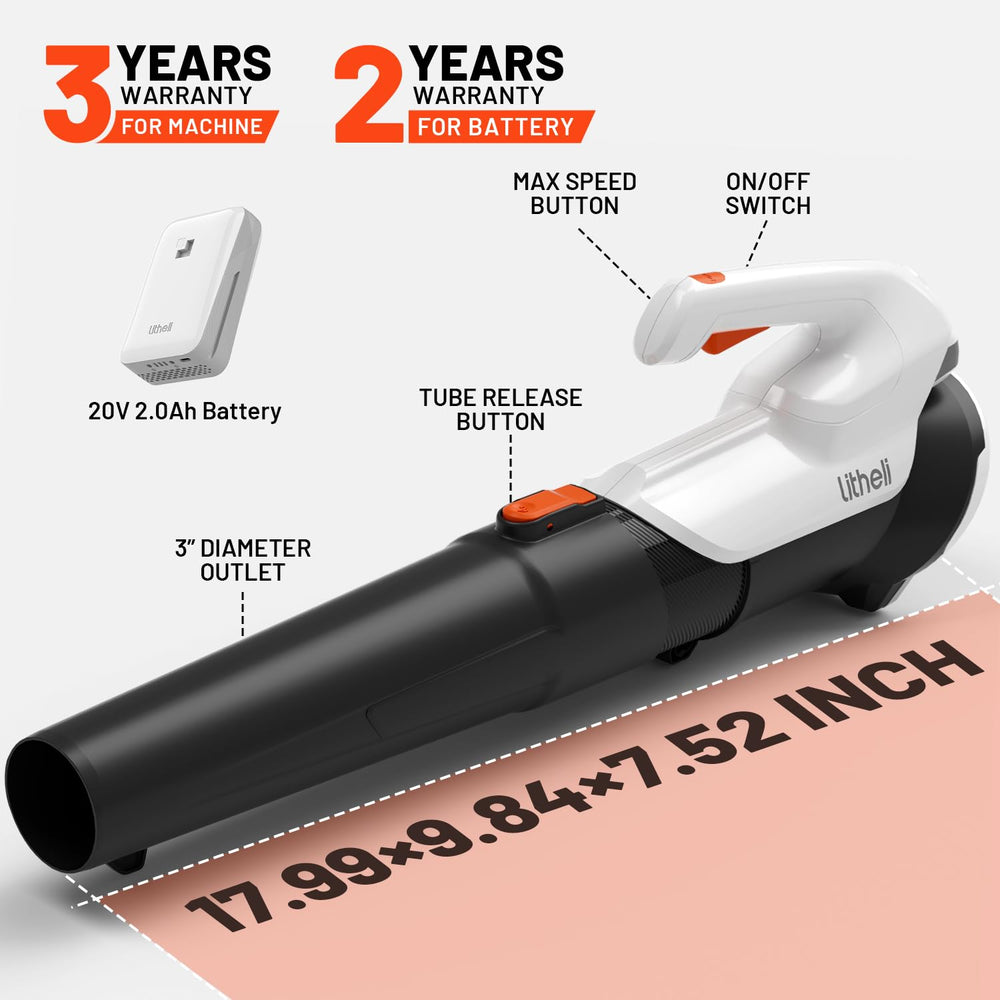 LiTHELi Leaf Blower packaging with product details