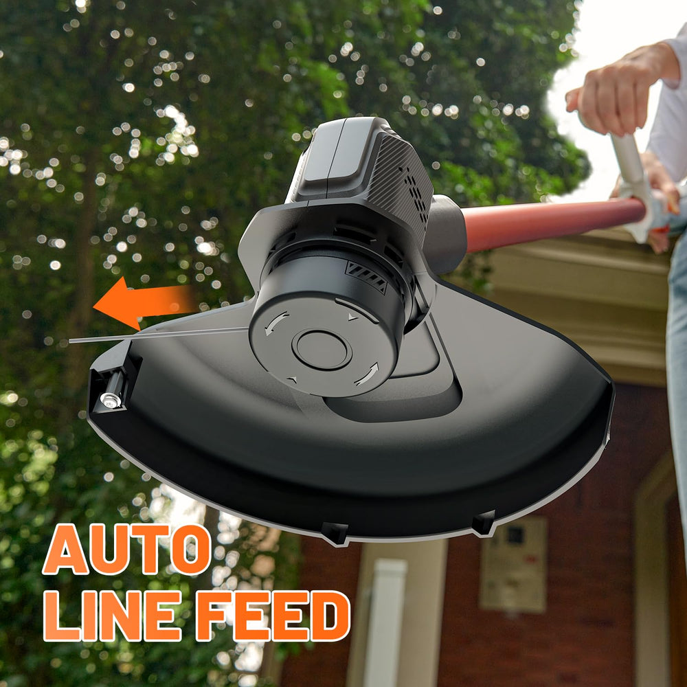 LiTHELi Weed Wacker demonstrating automatic line feeding feature