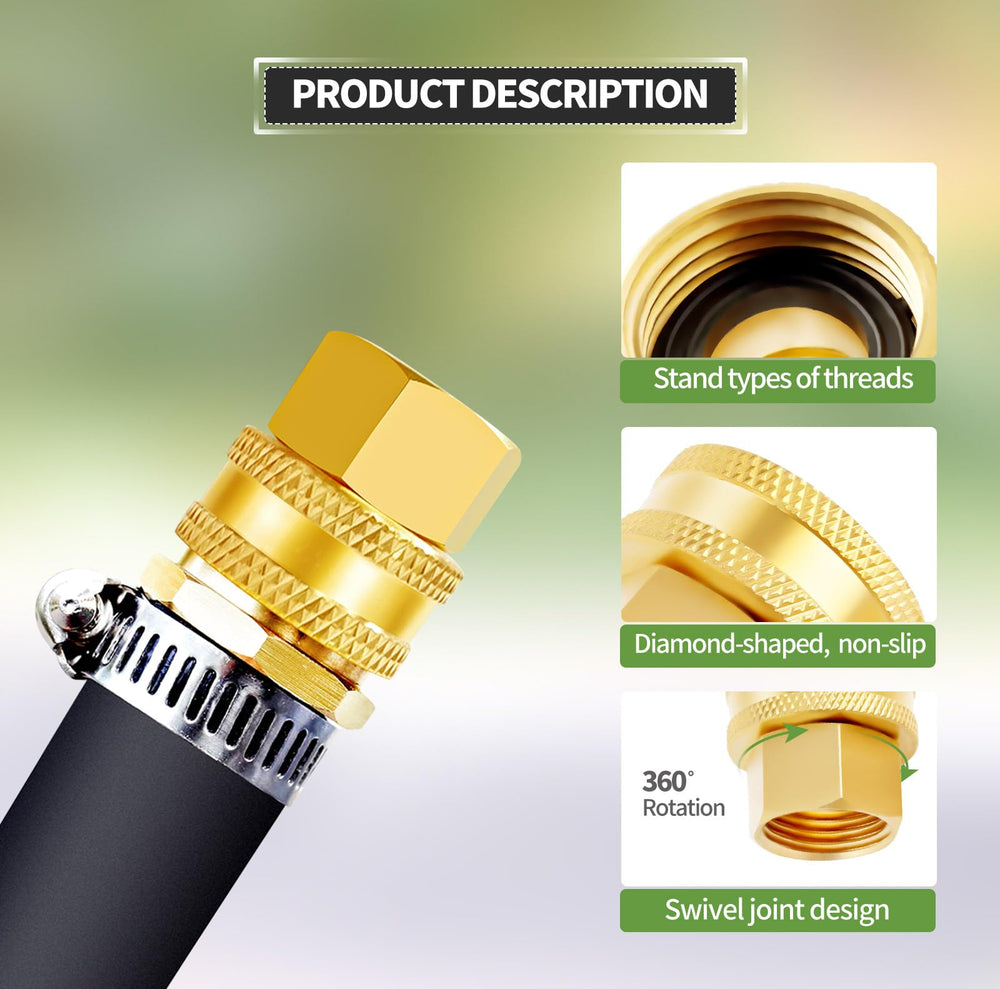 LitOrange package containing 2 brass hose adapters