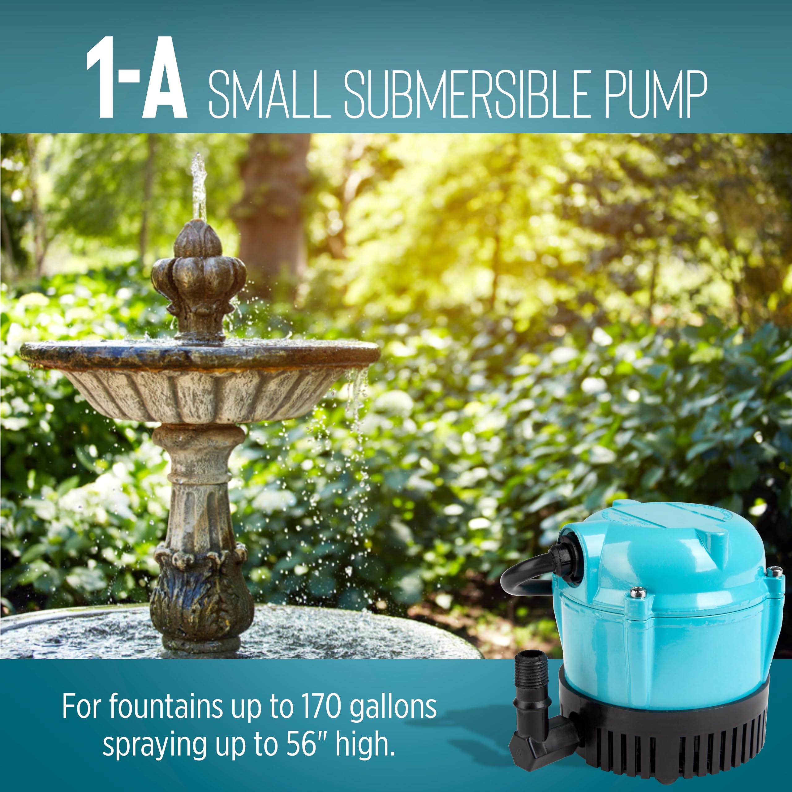 Little Giant 1-A Submersible Pump discharge adapter included