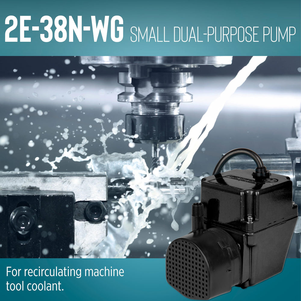 Little Giant 2E-38N-WG pump in a garden pond
