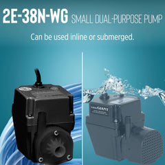 Little Giant 2E-38N-WG pump in a water display setup