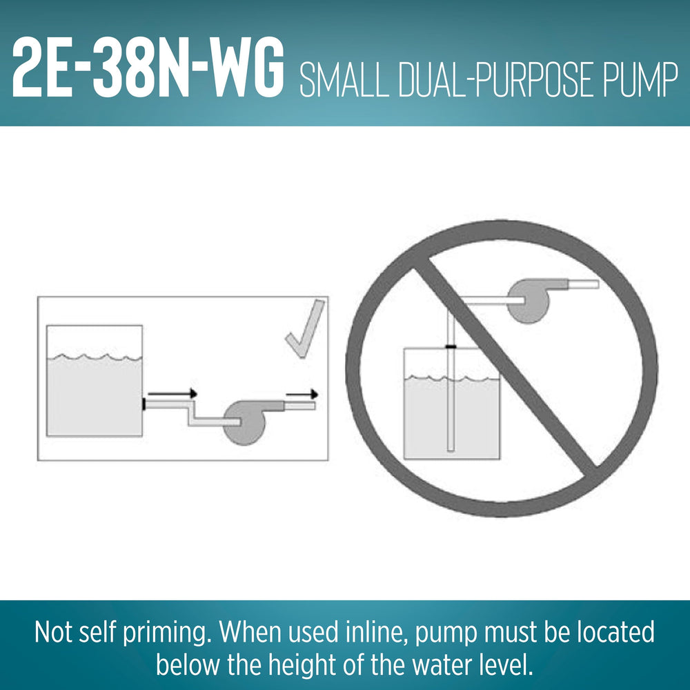 Little Giant 2E-38N-WG pump with installation manual