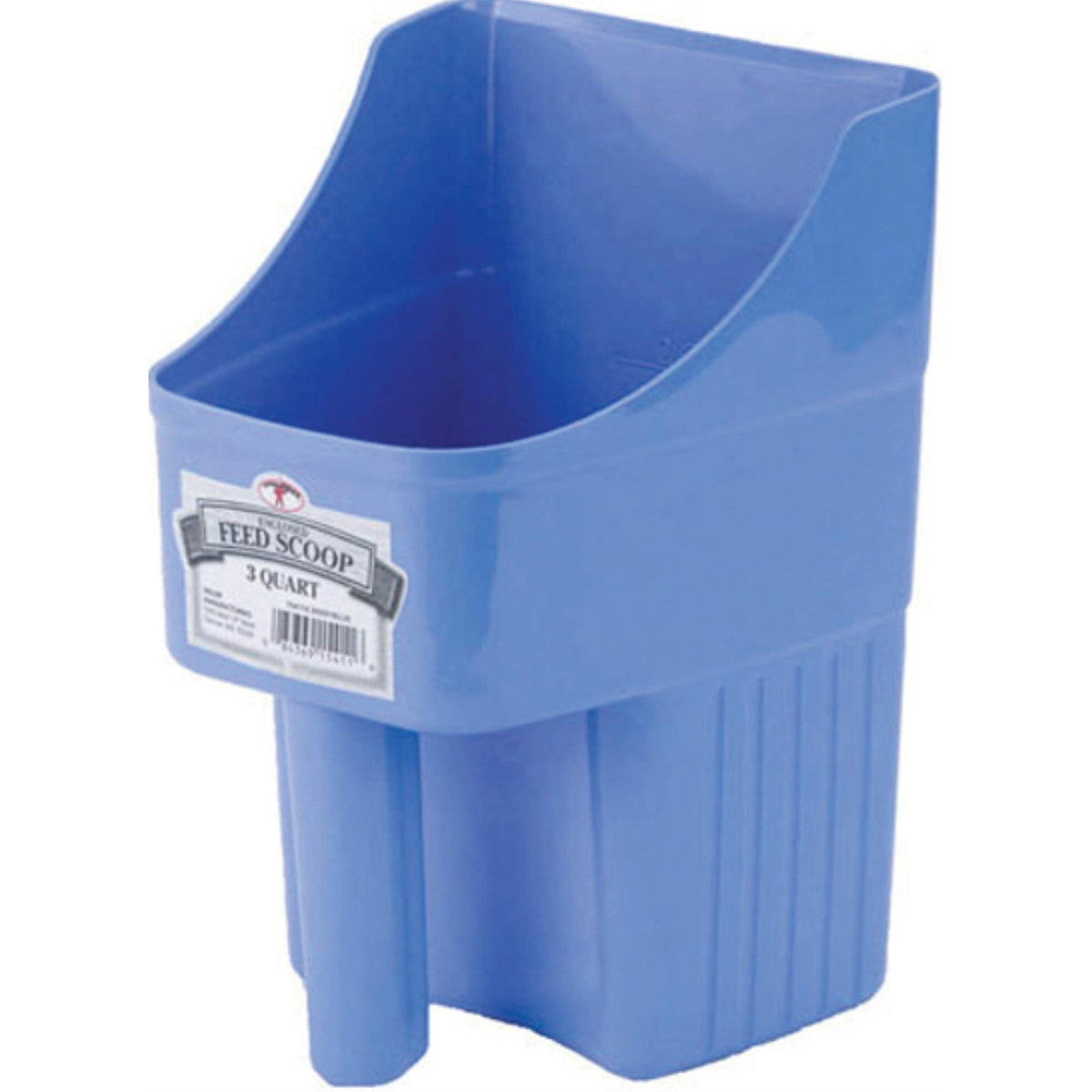 Little Giant 3 Quart Enclosed Feed Scoop in Berry Blue, front view