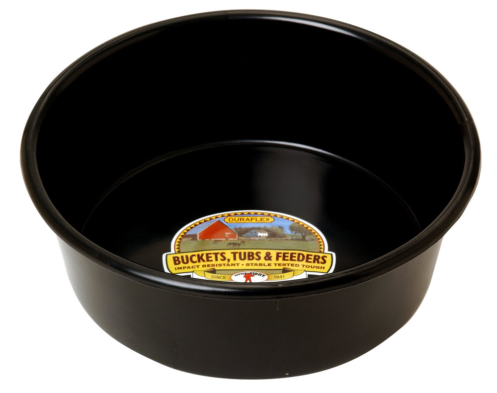 Little Giant 5 Quart Plastic Utility Pan in black front view