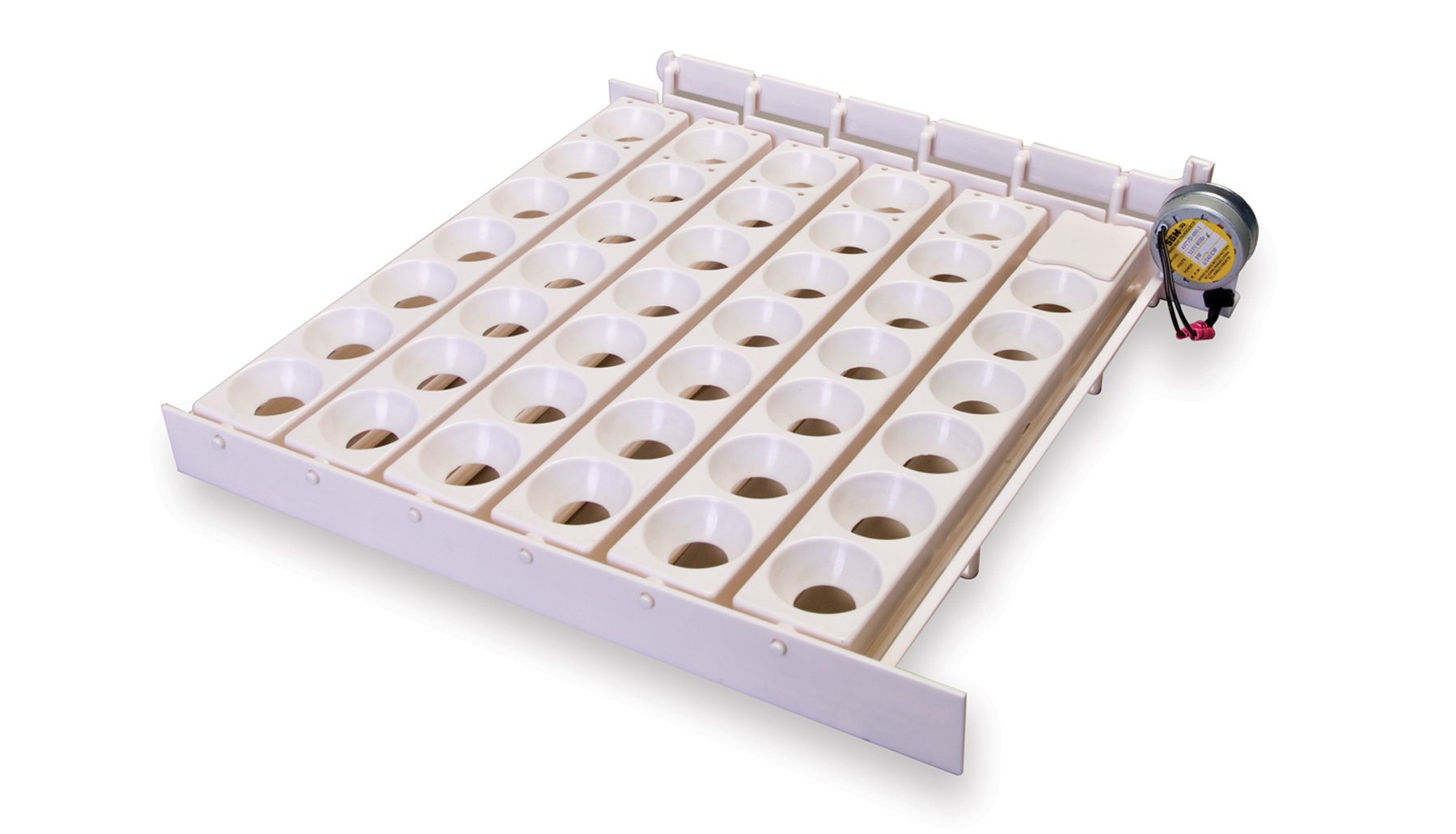 Little Giant Automatic Egg Turner front view with 41 egg cups