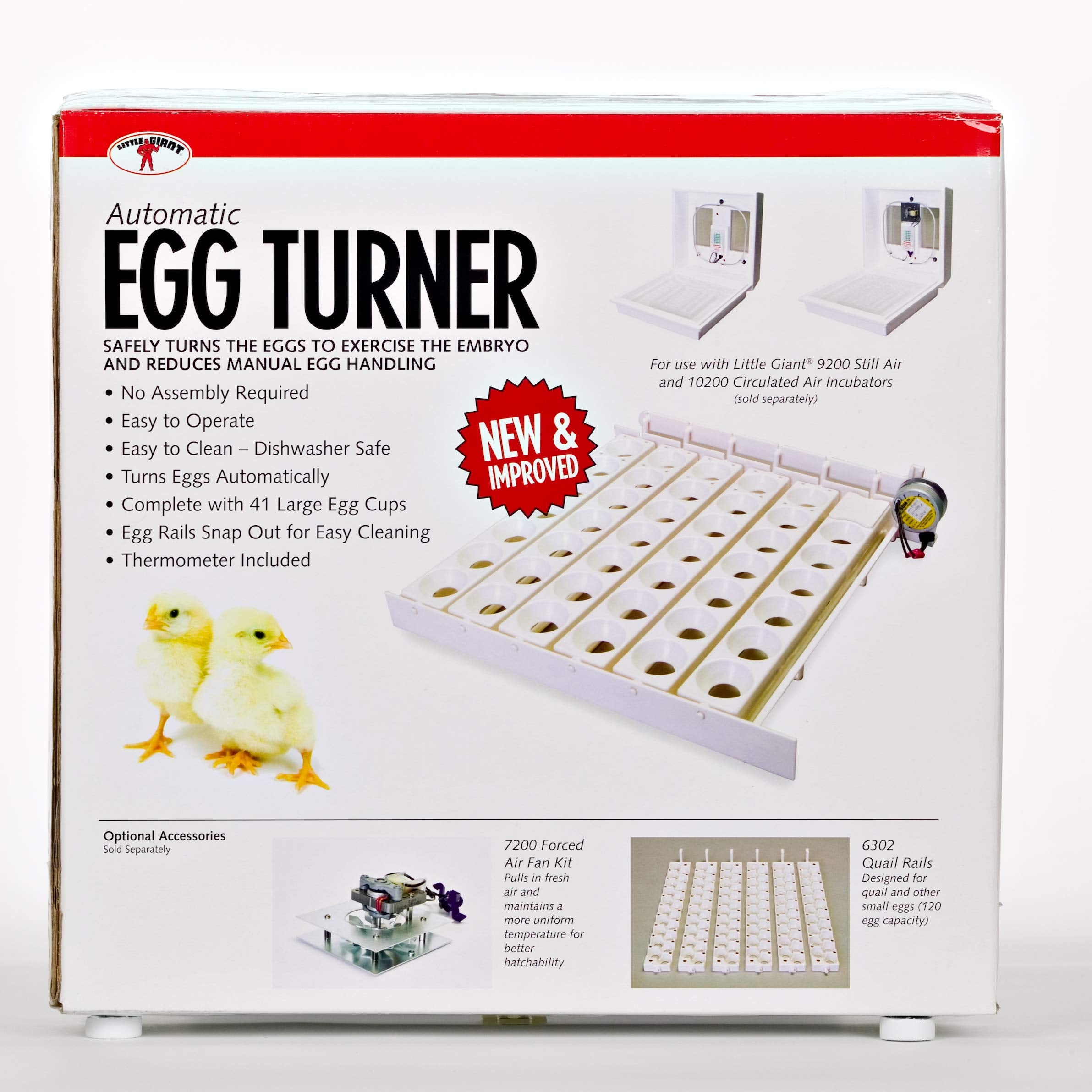 Little Giant Automatic Egg Turner side view showing design and material