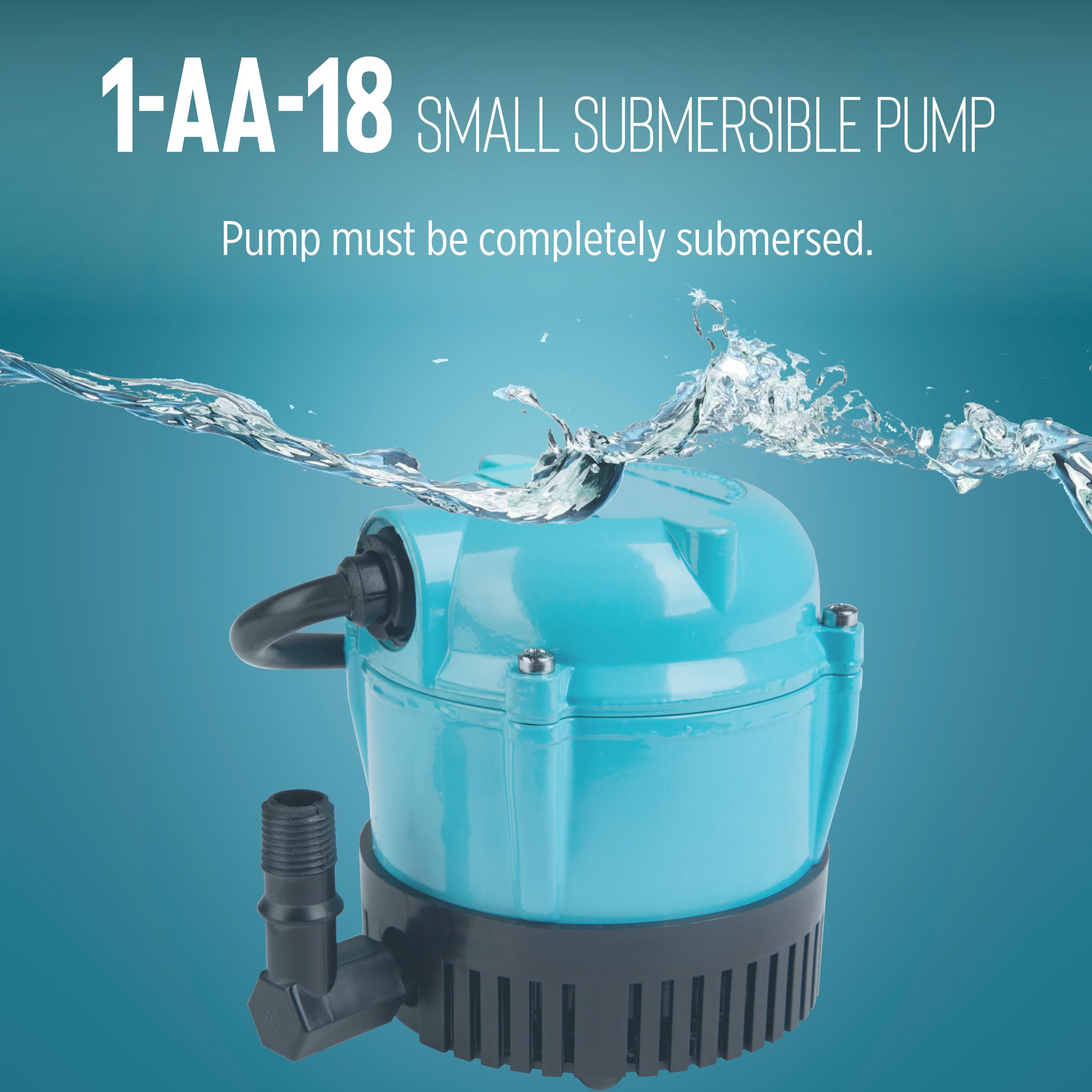 Little Giant Submersible Pump with power cord laying flat