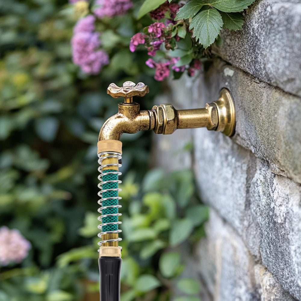 LIULO TOOL hose protector in use while watering plants