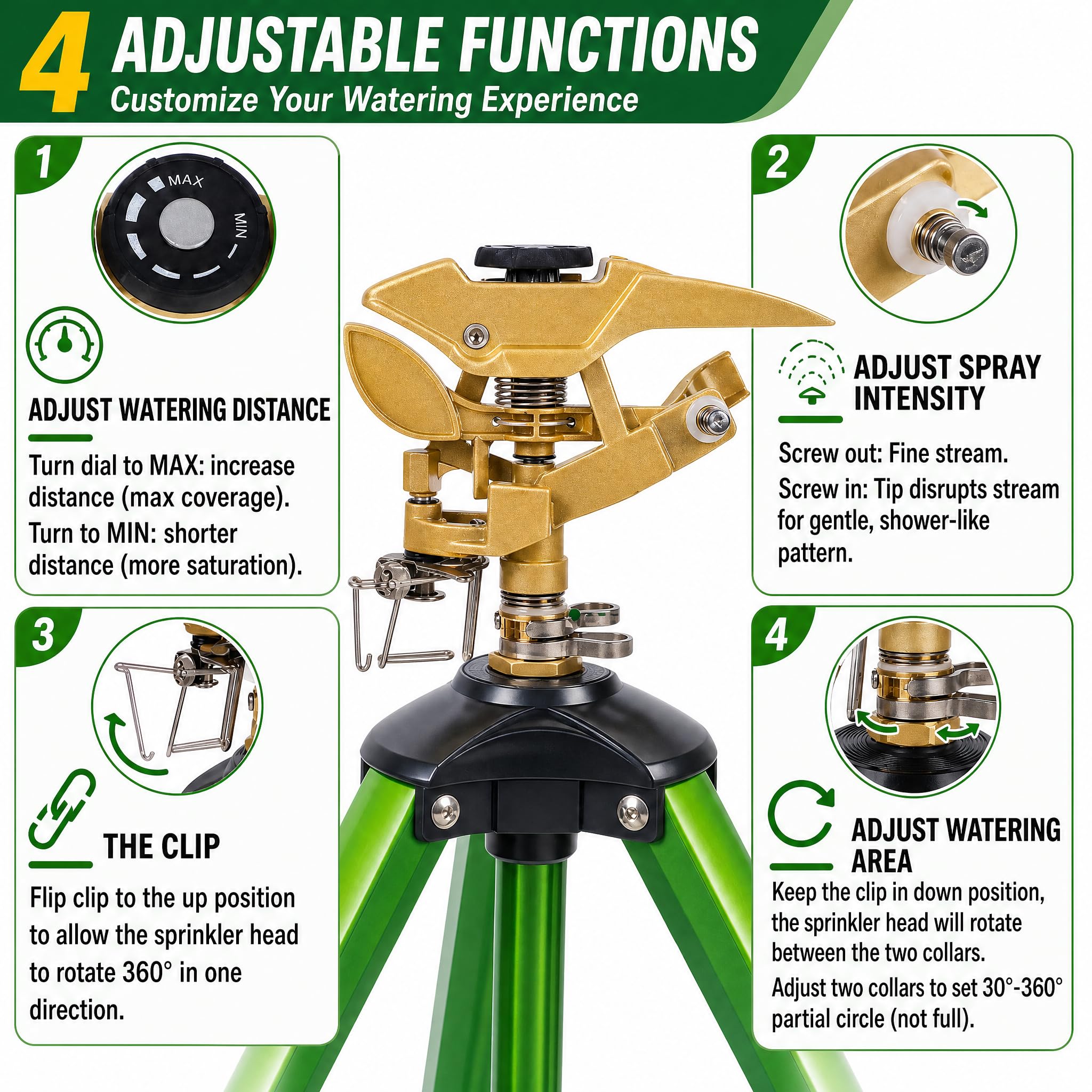 LIULO TOOL sprinkler set showing tripod legs extended