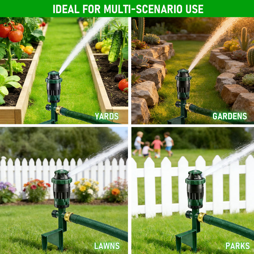 LIULO TOOL Sprinkler Showing Universal Hose Fit