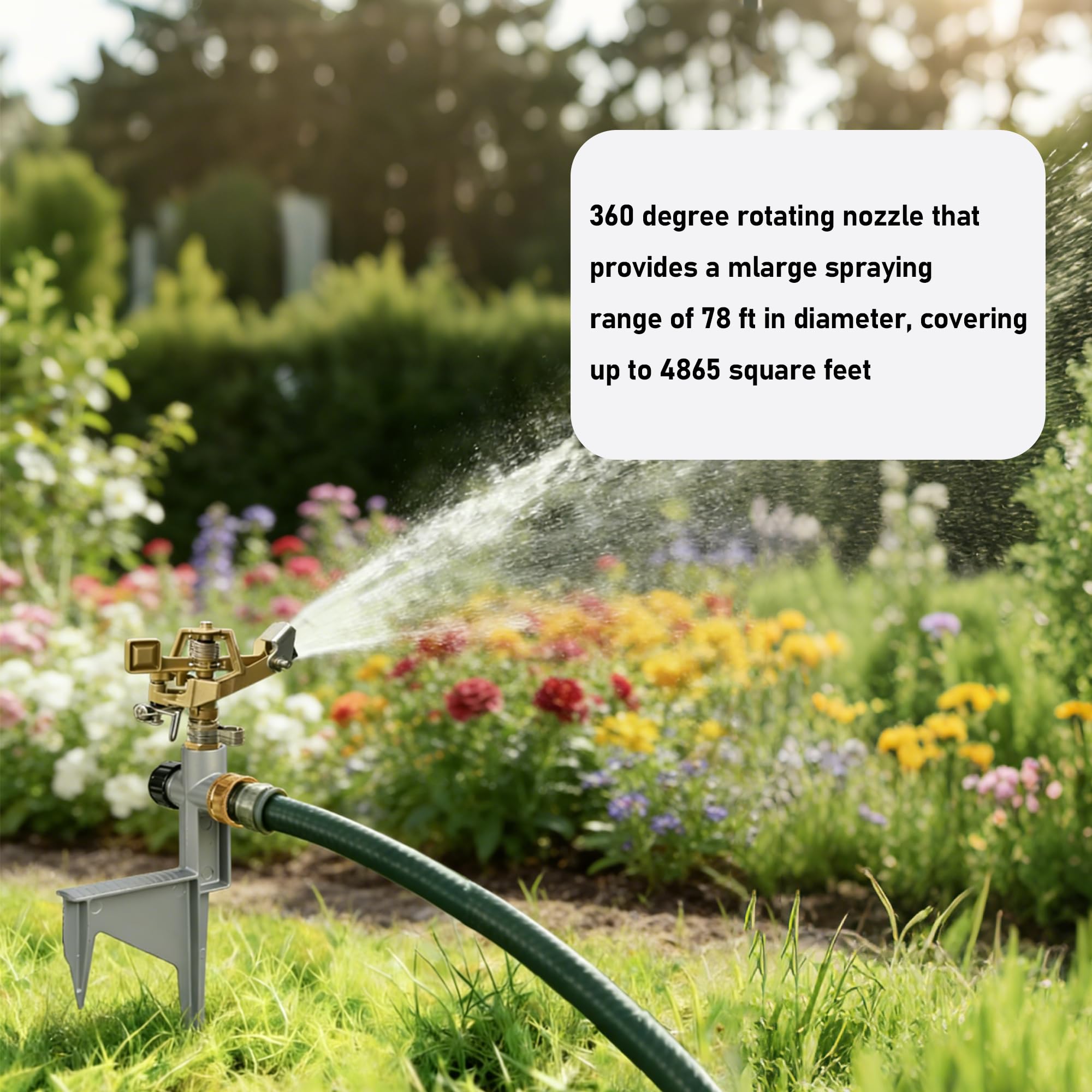 LIULO TOOL sprinklers in a landscaped yard