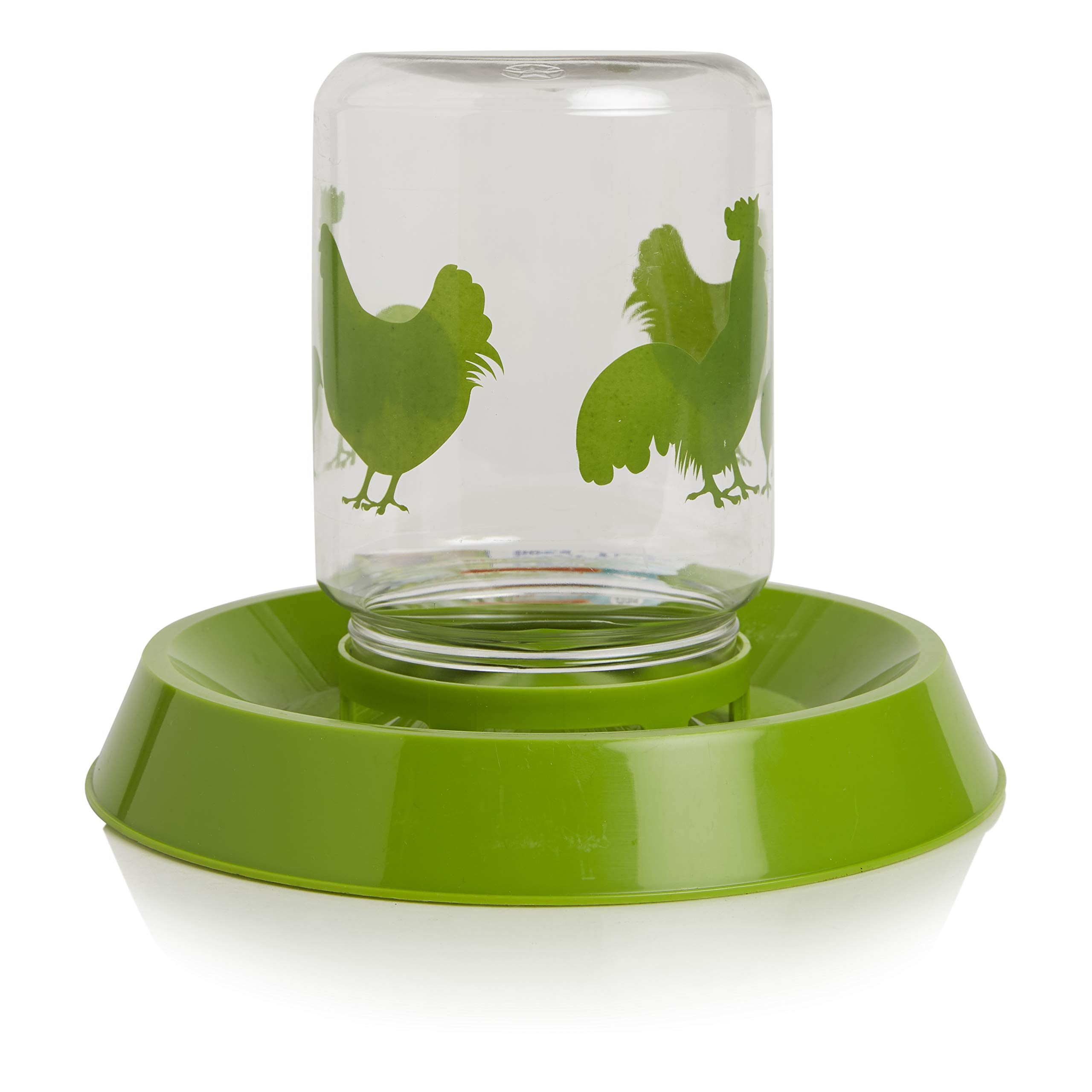 Lixit Chicken Feeder 64oz clear model front view