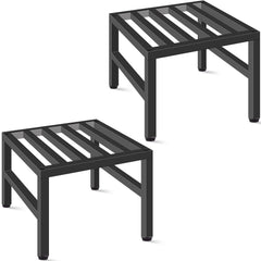 LLAXERGU plant stand black metal front view