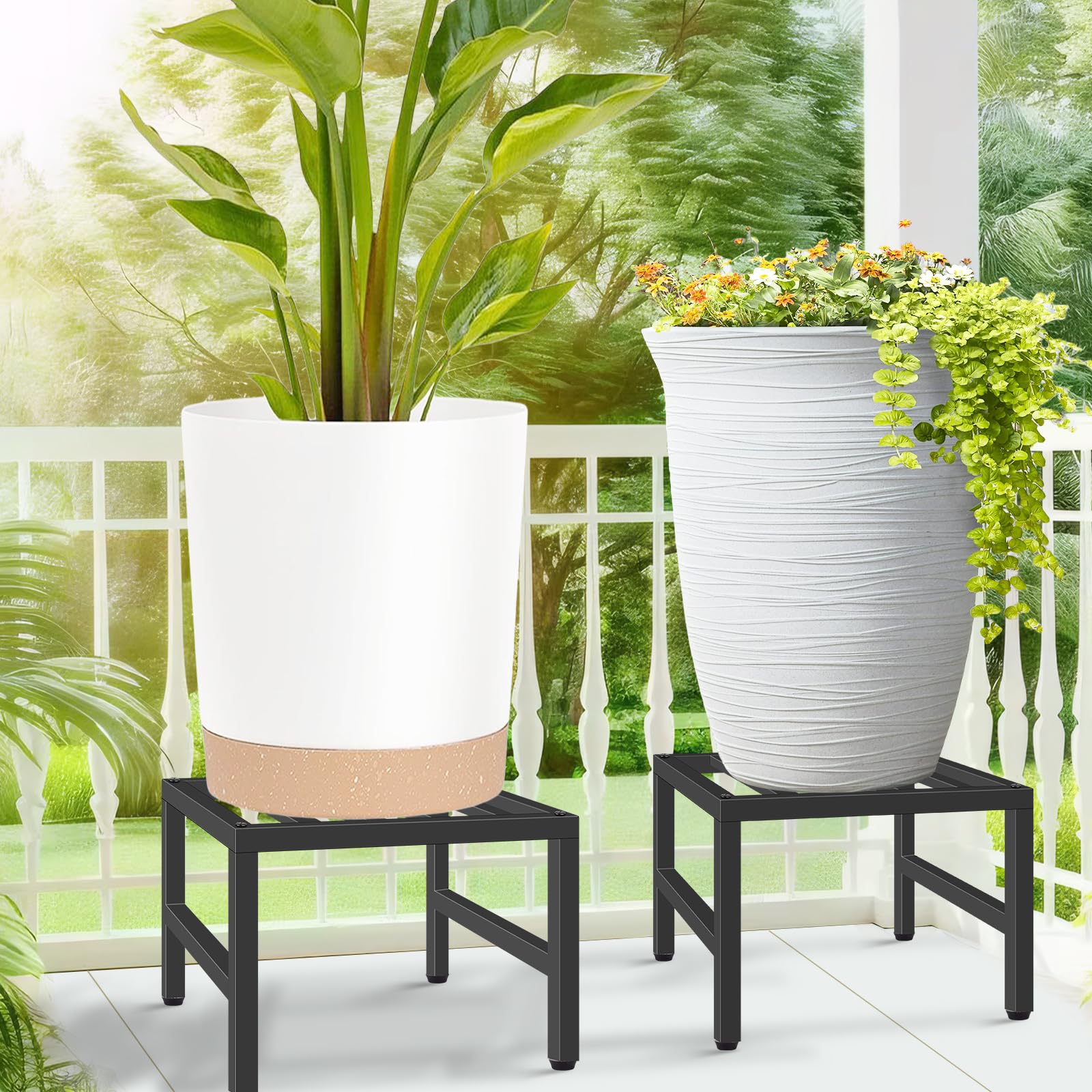 LLAXERGU plant stand pack of two in packaging