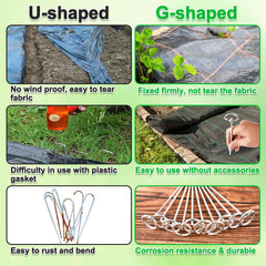 LLCJYYCY G-Shaped Landscape Staples in a garden setting