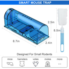 lllteri humane mouse trap blue side view