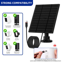 LMDTYN 5W solar panel installation kit with cables and bracket