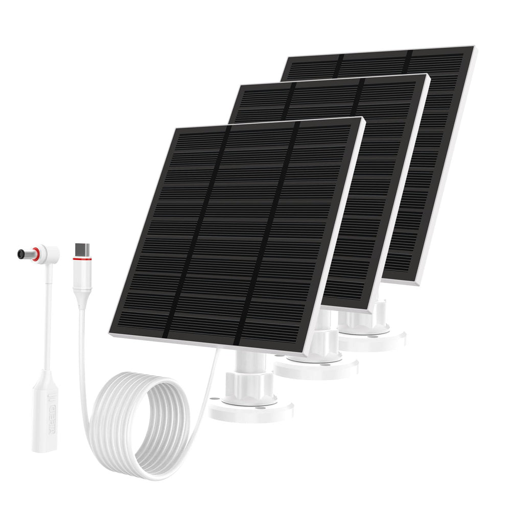 LMDTYN Solar Panel for Ring Camera front view with USB-C connector
