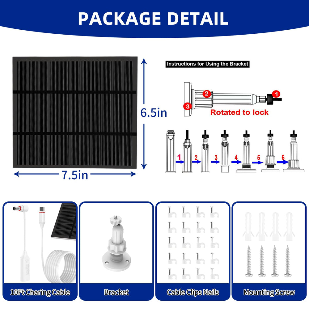 LMDTYN Solar Panel with user manual and accessories