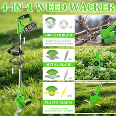 LMZTCYA cordless weed wacker with fast charger and batteries