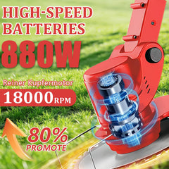 LMZTCYA Weed Wacker in use on a lawn