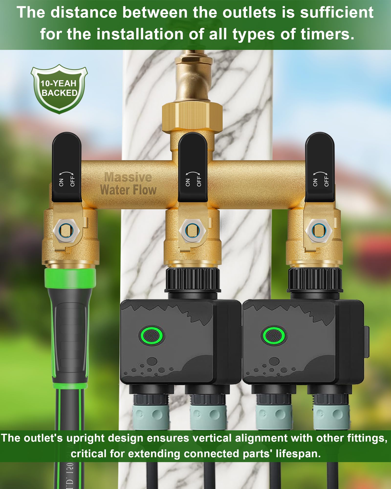 LNEZCDB 3 Way Hose Splitter packaging layout