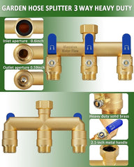 LNEZCDB 3 Way Hose Splitter side view highlighting the ergonomic handle