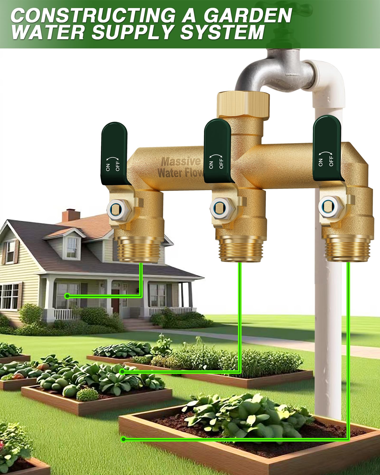 LNEZCDB hose splitter attached to faucet
