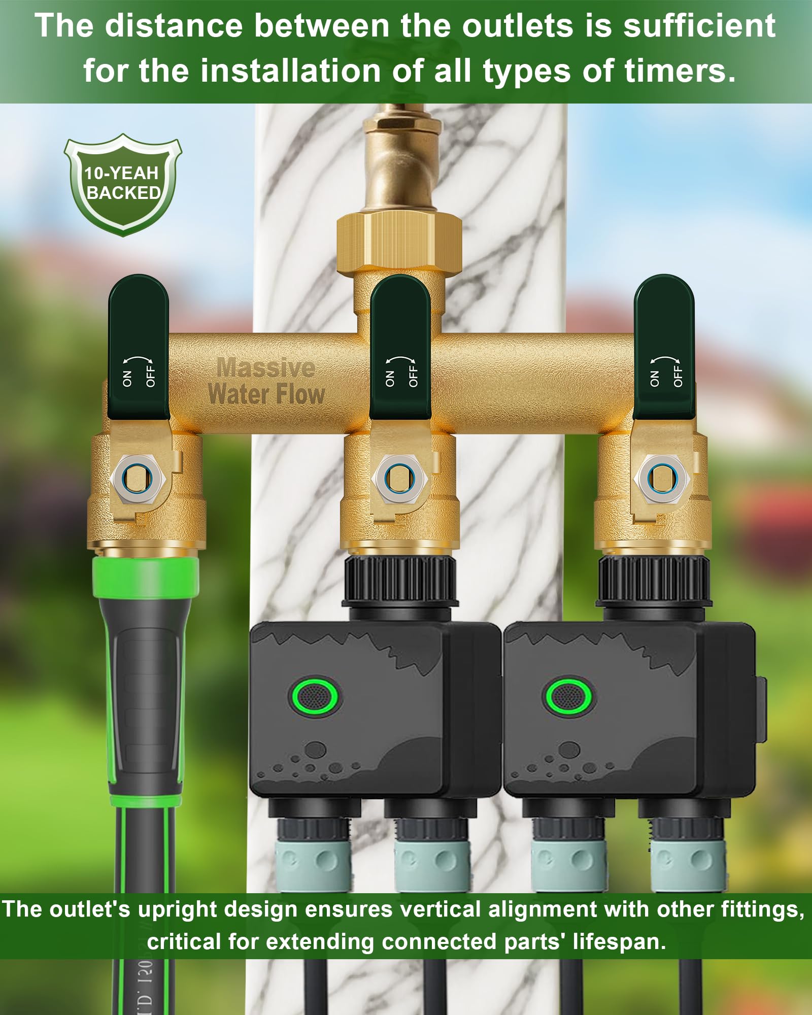 LNEZCDB hose splitter with ergonomic handle detail